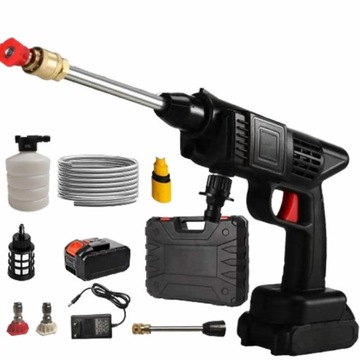 MYJKA CIŚNIENIOWA AKUMULATOROWA NA BATERIE MOCNA 1500W 21V + 2* AKUMULATOR