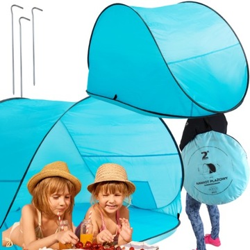 NAMIOT PLAŻOWY PLAŻĘ OGRODOWY PARAWAN SAMOROZKŁADAJĄCY POP-UP UV30+ DUŻY XL