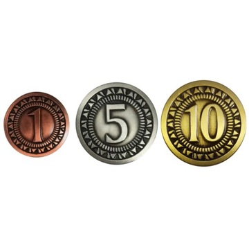 Набор из 24 классических универсальных металлических RPG монет RPG