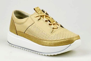 ARTIKER Sneakersy Beżowe Złote 1384 r.40