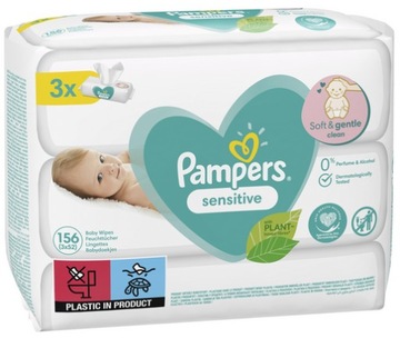 PAMPERS SENSITIVE CHUSTECZKI NAWILŻONE 3X52SZT SZ204