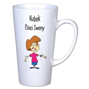 KUBEK LATTE DLA CIOCI Z IMIENIEM WZORY 450ml