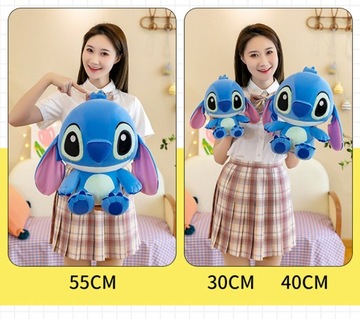 плюшевая игрушка-талисман Лило и Стич, мишка, синий, 25 см.