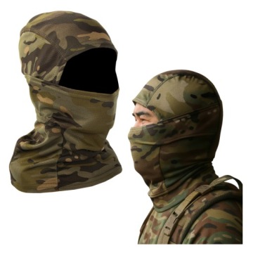 Балаклава Зимняя термоактивная военная лыжная балаклава с камуфляжной кепкой