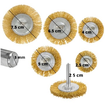 НАБОР ЩЕТКОВ ДЛЯ ЧИСТКИ ПРОВОЛОКИ ДЛЯ ОТВЕРТОК И ДРЕЛ - 15 ШТ.