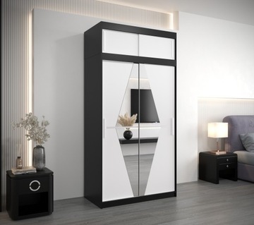 Szafa przesuwna garderoba B 120 cm z nadstawką