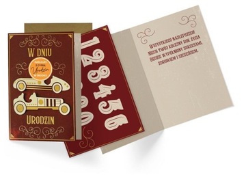 KARNET B6 URODZINY (WYMIENNE CYFRY)