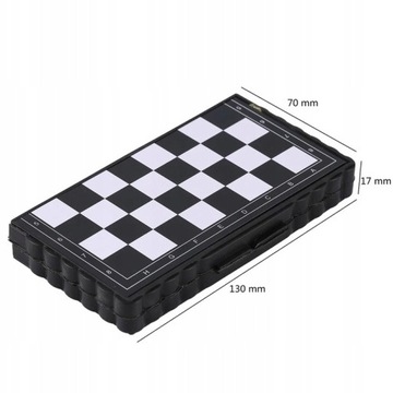 GRA W SZACHY WARCABY PODRÓŻNE MAGNETYCZNE 2W1 ZAMYKANE MINI