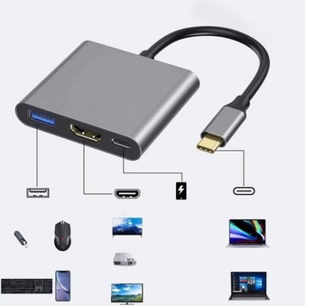 Переходник USB-C USB 3.1 на HDMI/USB 3.0/USB-C 4K