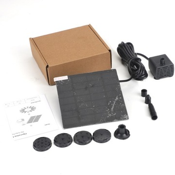 САДОВЫЙ ФОНТАННЫЙ НАСОС 200 Л/Ч + СОЛНЕЧНАЯ ПАНЕЛЬ 110X110 ММ