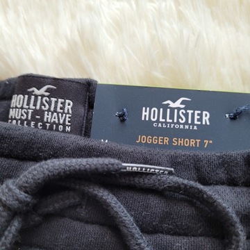 2x spodenki krótkie szorty Hollister 2-pak 2-pack szare i czarne rozmiar M
