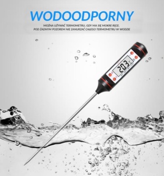 ТЕРМОМЕТР ДЛЯ ПРИГОТОВЛЕНИЯ МЯСА, ВОДЫ, МОЛОКА + ЧЕХОЛ
