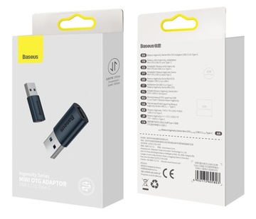 ЛЕГКИЙ ПОРТАТИВНЫЙ АДАПТЕР BASEUS USB A 3.1 USB C OTG PD 10 ГБ/с