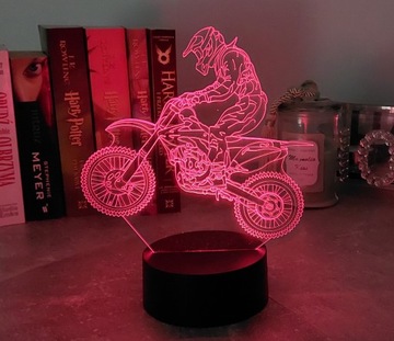 МОТОР 3D СВЕТОДИОДНЫЙ НОЧНИК RGB ЦВЕТА + ПУЛЬТ ДИСТАНЦИОННОГО УПРАВЛЕНИЯ