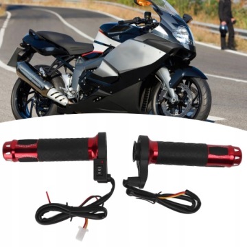 РУЛЬ ДЛЯ МОТОЦИКЛА С ПОДОГРЕВОМ 22 ММ КРАСНЫЙ