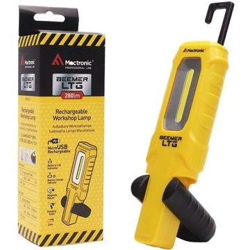 PROFESJONALNA MACTRONIC BEEMER LTG 2200MAH LATARKA WARSZTATOWA 280LM MAGNES
