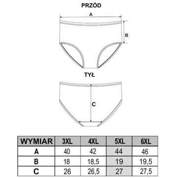 FIGI duże rozmiary BAWEŁNIANE Moraj 3pak 6XL