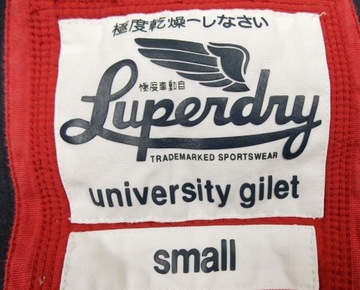 SUPERDRY UNIVERSITY GILET PUCHOWY BEZRĘKAWNIK S