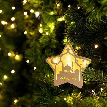 Деревянные светильники Eid AL Adha, декоративный ночник, подвесной светильник, стиль B