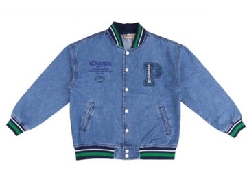 140 BLUZA bejsbolówka jeans kurtka chłopięca