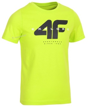 4F CHŁOPIĘCA KOSZULKA T-SHIRT BAWEŁNA / 158
