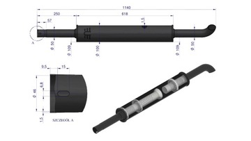 Tłumik okrągły 1140mm 5kg C-360 ORYGINAŁ URSUS