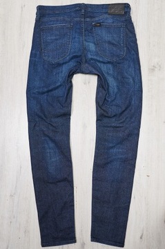 LEE MALONE SLIM JEANS spodnie męskie granatowe PREMIUM 33/32 pas 86