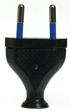 PLUGS PLUG 2.5A/250V, II класс iz WT-1/2.5A W-99525 BLACK