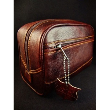 Мужская кожаная дорожная косметичка Parker