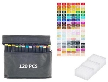 Markery dwustronne alkoholowe etui 120 + podstawka