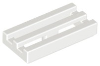 LEGO Płytka Grill 1x2 2412b - Biała/White