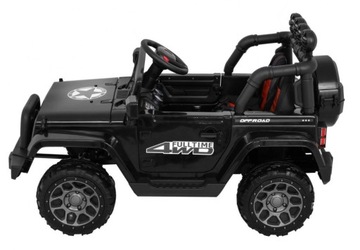 Детский внедорожник с полным приводом на полный рабочий день, черный + привод 4x4 + пульт дистанционного управления + аудио L