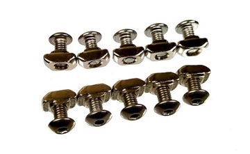 Nakrętka młoteczkowa M3 R 6mm + śruba M3x8 x10 szt