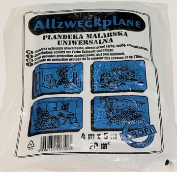 FOLIA MALARSKA OCHRONNA BUDOWLANA GRUBA MOCNA 4x5