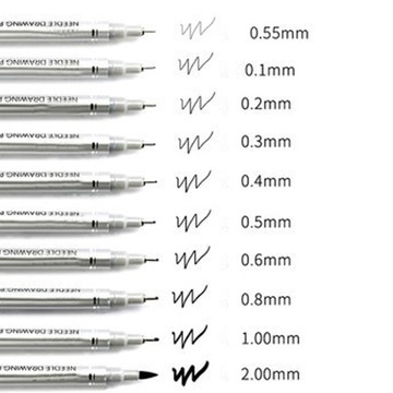 10 шт. черные ручки, разные размеры, водонепроницаемые, без запаха, № 2I