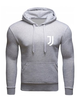 BLUZA Z KAPTUREM JUVENTUS MĘSKA SZARA XXL