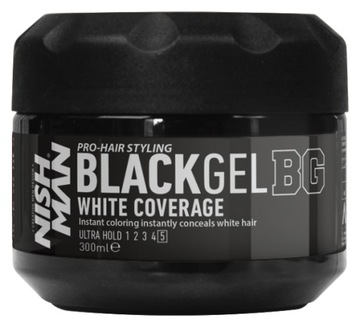 Żel odsiwiacz do włosów Nishman Black Gel 300 ml