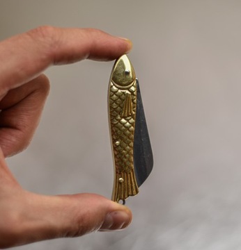 НОЖ СКЛАДНОЙ КАРМАННЫЙ НОЖ ЗОЛОТАЯ РЫБКА ПОДАРОК ​​ДЛЯ РЫБАЛКИ