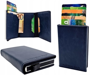 PORTFEL SECRID MINIWALLET na karty niebieski męski nowoczesny prezent