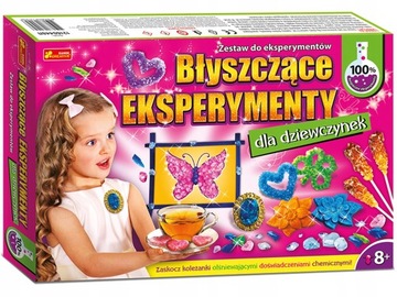 ZESTAW 9 EKSPERYMENTÓW DLA DZIEWCZYNEK PREZENT DLA 8,9 LATKI