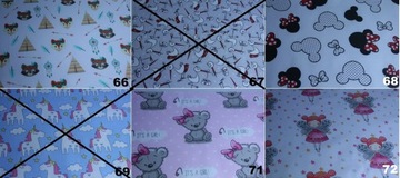 Posciel bawełniana dla dzieci z wypełnieniem.