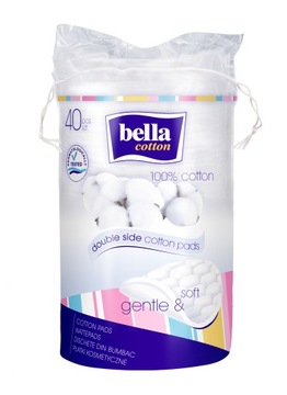 PŁATKI kosmetyczne owalne duże BELLA Cotton 40szt.