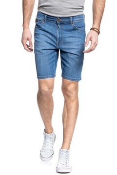 WRANGLER SZORTY MĘSKIE TEXAS SHORT LITE BLUE W11CQ187W W30