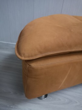 кожаный пуф 93x48x43 сиденье коричневый кожаный коричневый большой полумесяц