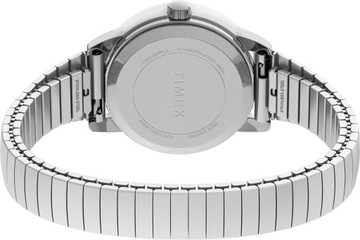 Zegarek damski srebrny TIMEX data podświetlanie INDIGLO bransoleta + pasek