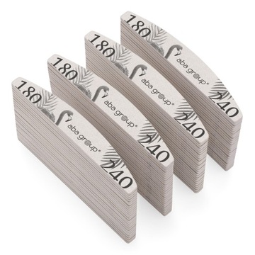 Pilnik do Paznokci 180/240 Łódka Półksiężyc Slim Aba Group Zestaw 100 szt