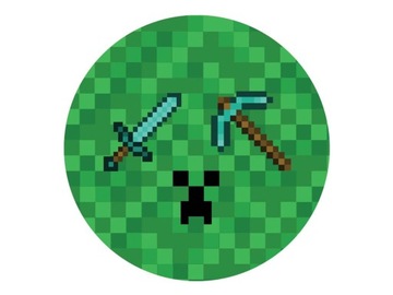 Talerzyki papierowe MINECRAFT 6sztuk Urodziny kilo