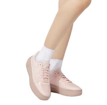 Buty damskie sneakersy NAIR FORCE PLATFORM skórzane pudrowy róż r. 38,5