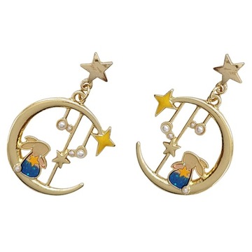 KOLCZYKI SZTYFTY DLA KOBIET BUNNY MOON