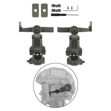 Helmet Rail Adapter Easily Install Tactical Green